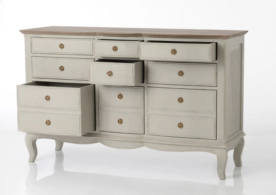 Commode 9 Tiroirs Maddy Beige – Image 2