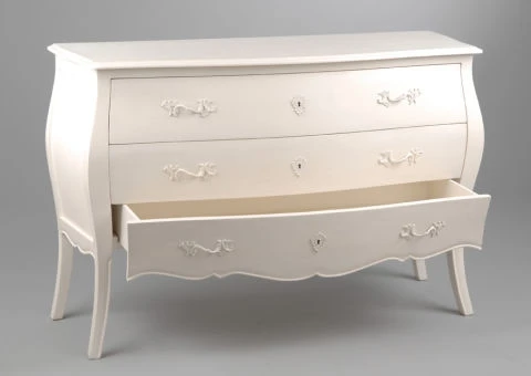 Commode 3 Tiroirs Murano Blanc – Image 2