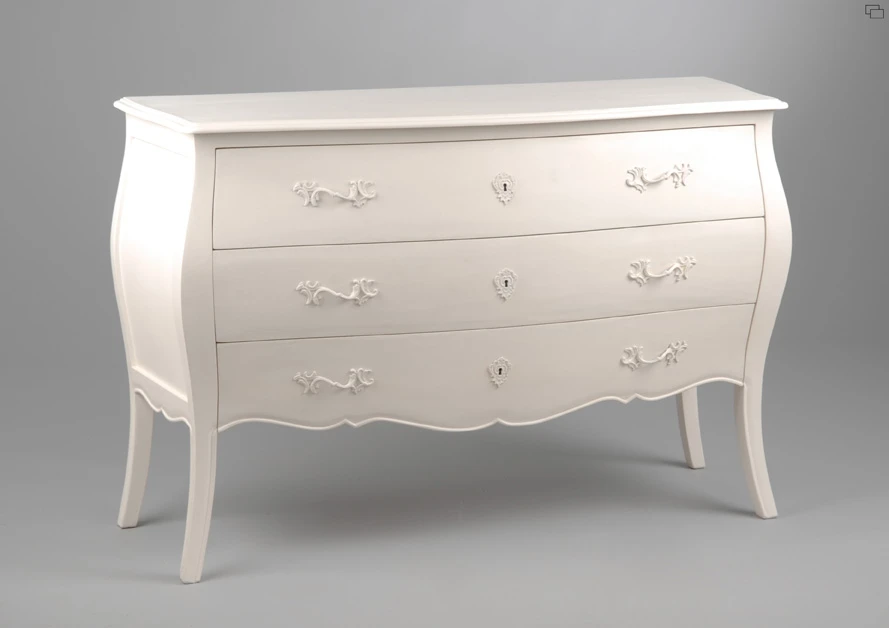 Commode 3 Tiroirs Murano Blanc