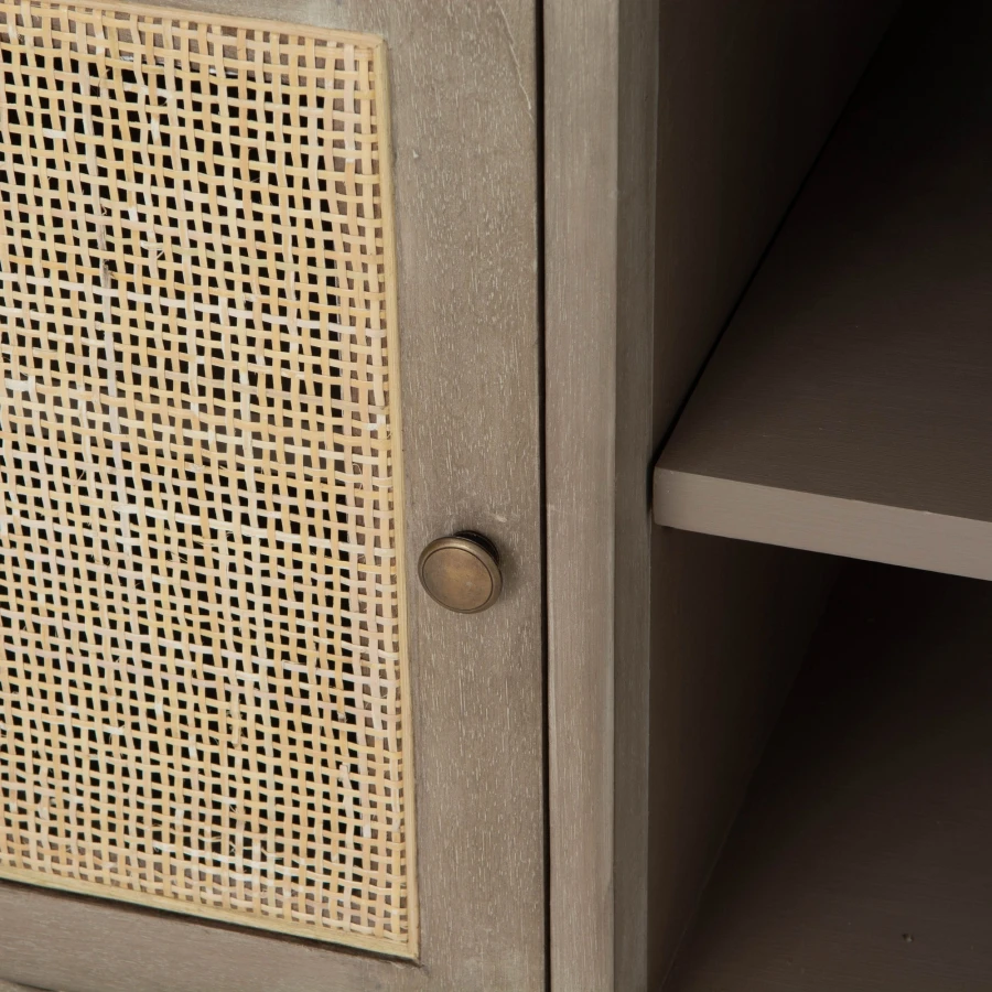 Meuble TV Bois Rotin Inspiration – Image 4