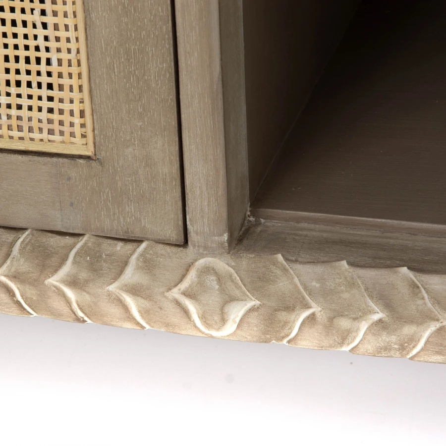 Meuble TV Bois Rotin Inspiration – Image 2