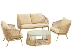 Salon De Jardin Alu-Cordes (2 Couleurs) (Outdoor)