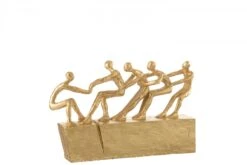 Statue Personnages Sur Socle Or