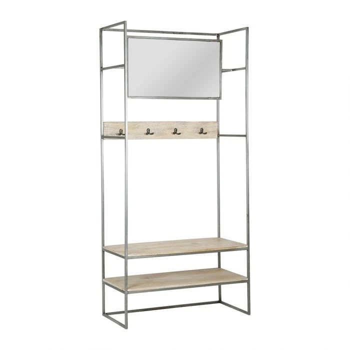 Vestiaire D'entrée Tangram Bois Naturel Métal – Image 2