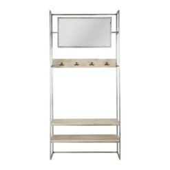 Vestiaire D'entrée Tangram Bois Naturel Métal