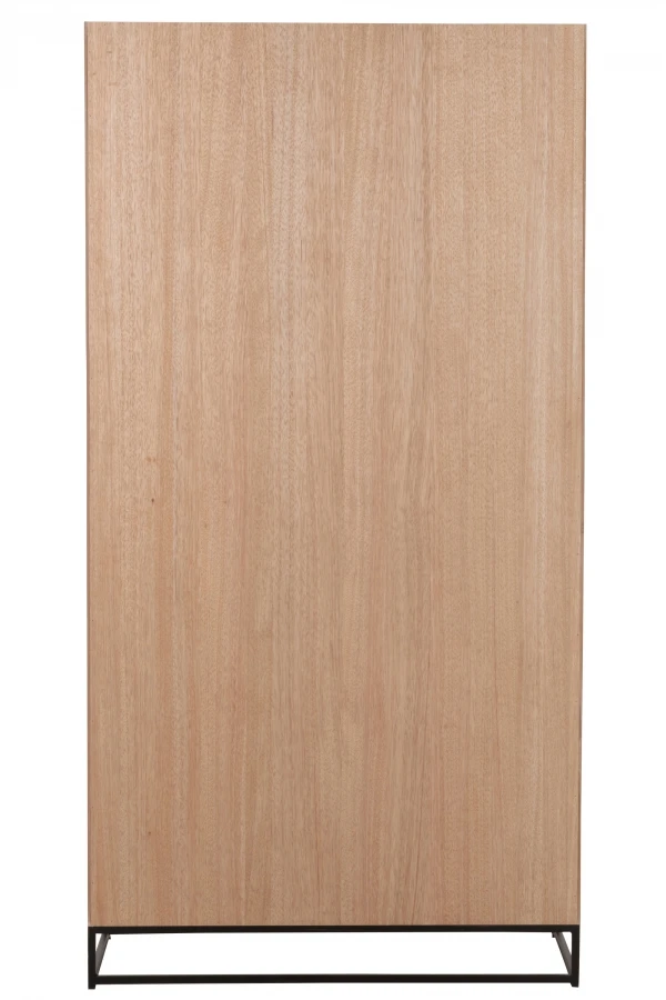 Armoire 2 Portes Zig Zag Naturel Noir – Image 4