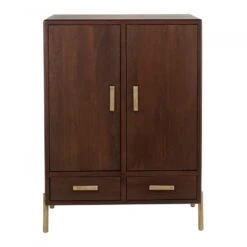 Buffet Haut Victor Manguier Finition Noyer Blanc D'Ivoire