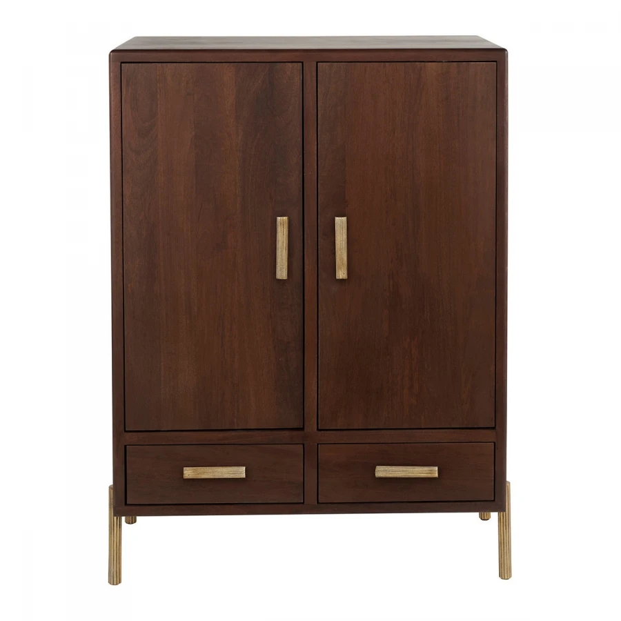 Buffet Haut Victor Manguier Finition Noyer Blanc D'Ivoire