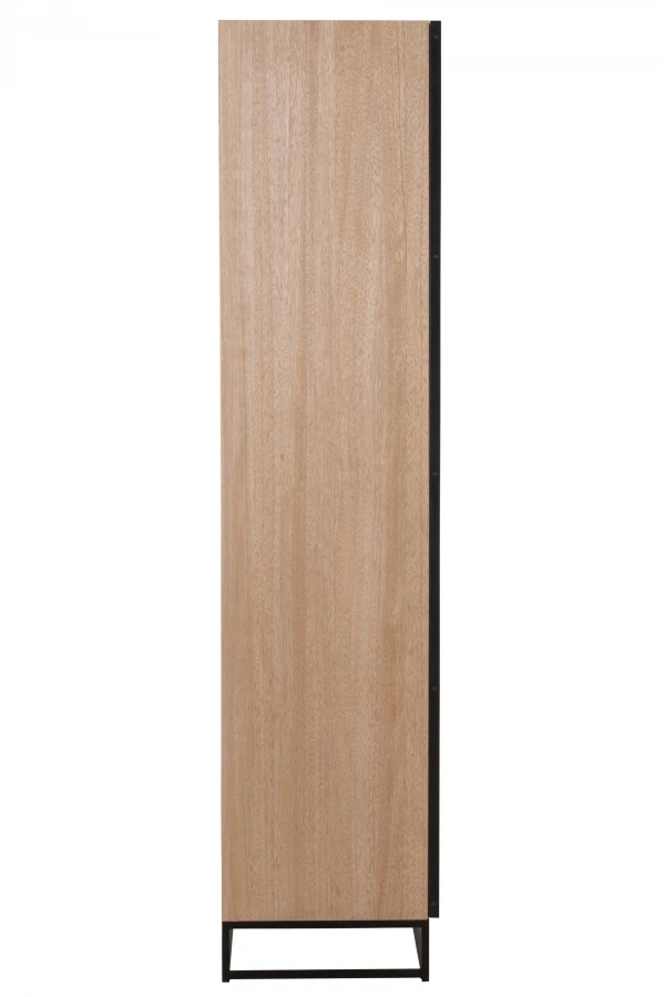 Armoire 2 Portes Zig Zag Naturel Noir – Image 3