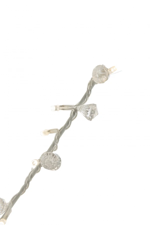 Arbre Perles Métal Blanc Leds 240cm – Image 4