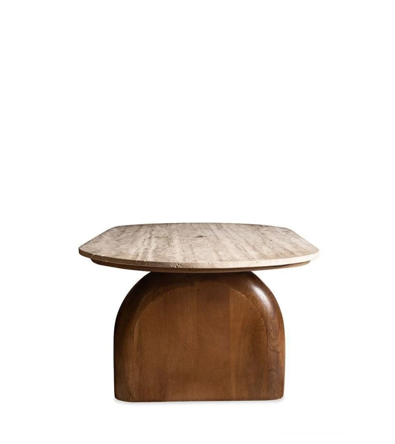 Table Basse Ovale Aydin Travertin – Image 3