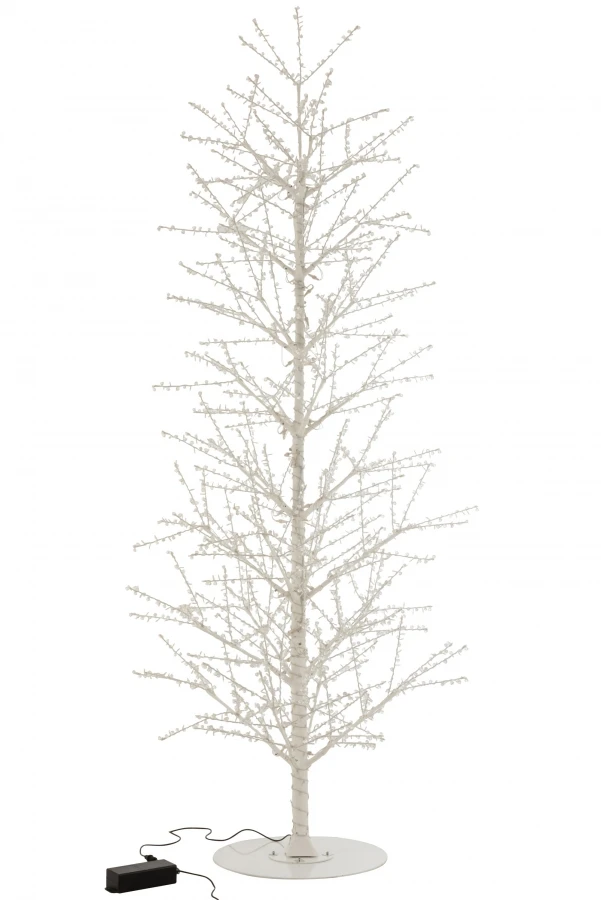 Arbre Perles Métal Blanc Leds 240cm – Image 3