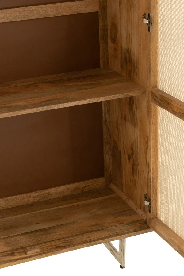 Armoire 2 Portes Weaving Bois Rotin Naturel – Image 9