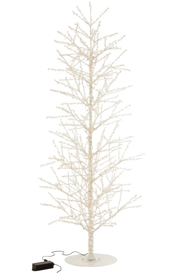 Arbre Perles Métal Blanc Leds 240cm – Image 2
