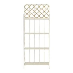 Etagère Roseraie Métal Blanc Rotin Comptoir De Famille