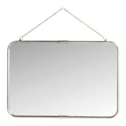 Miroir à Suspendre Argent Vieilli