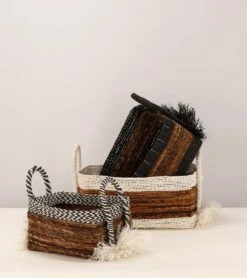 Paniers X3 Raphia Raffo Rectangulaire Athezza