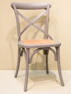 Chaise Bistrot Croisillons Gris Amadeus