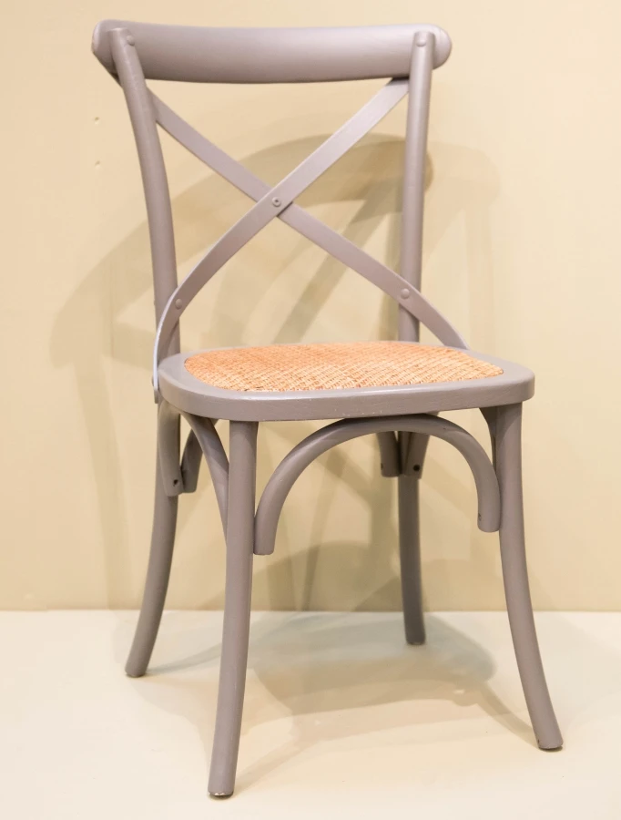 Chaise Bistrot Croisillons Gris Amadeus