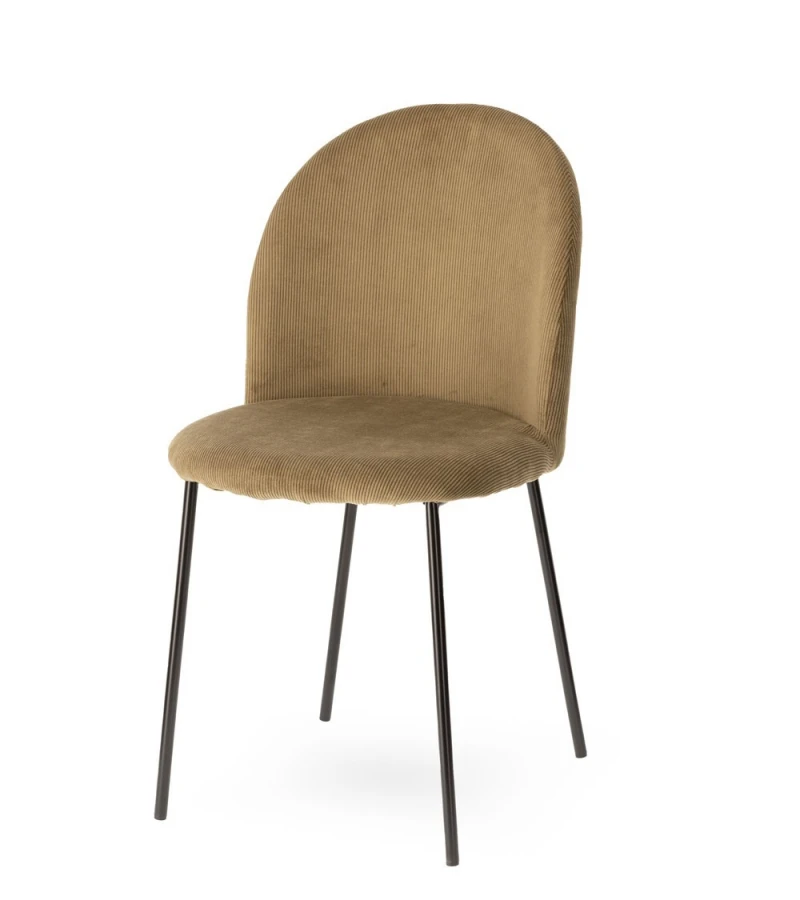 Chaise Velours Côtelé Abba Athezza (5 Couleurs) – Image 3