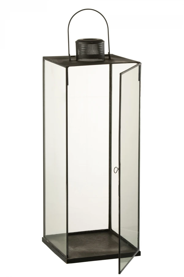 Lanterne Contemporaine Haute Métal Noir – Image 3