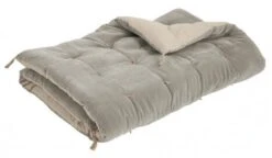 Futon Matteo Velours / Lin --- Gris Clair 180x80 Blanc D'Ivoire