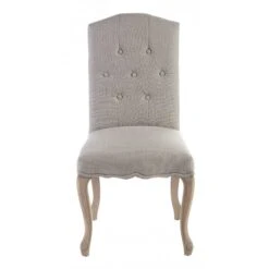 Chaise Arlesienne Chêne Lin Capitonné