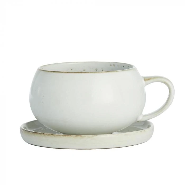 2 Tasses Soucoupe Amera Beige 40cl