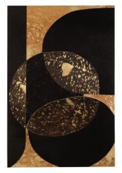 Cadre Cercle Cuir Noir/Or Jline By Jolipa