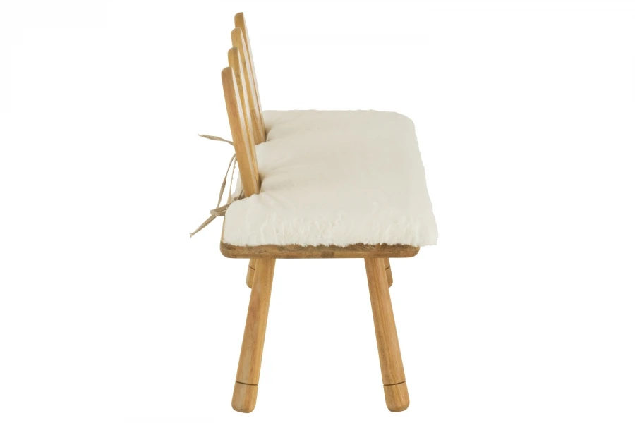 Chaise Enfant Lapin 2 Places Bois Naturel – Image 3