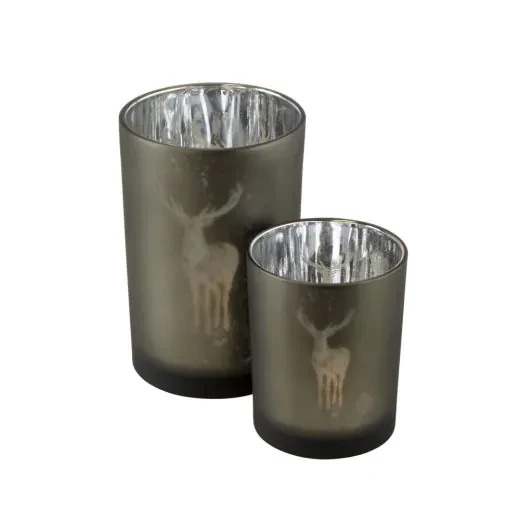 4 X Photophores Cerf Verre Vert – Image 2