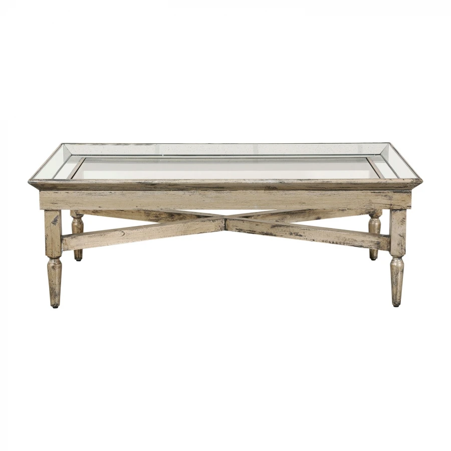 Table Basse Bois / Miroir – Image 2
