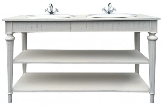 Meuble Lavabo Double Vasque Uni 14 Patines Au Choix