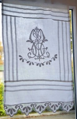 2 Brise-Bise Opus Blanc Coquecigrues 45x70