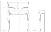 Console Bois 1 Tiroir Murano Celeste Amadeus – Image 4