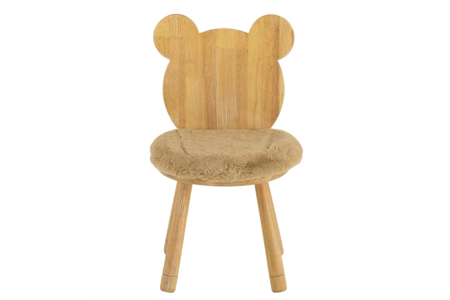 Chaise Enfant Nounours Bois Naturel – Image 3