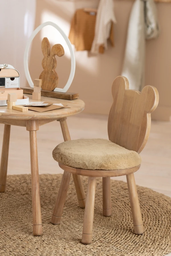 Chaise Enfant Nounours Bois Naturel – Image 2