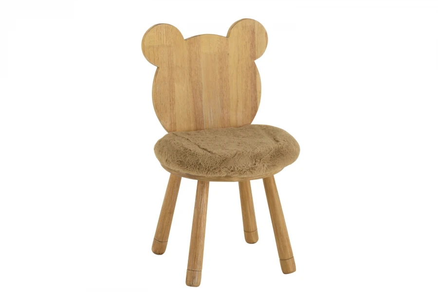 Chaise Enfant Nounours Bois Naturel