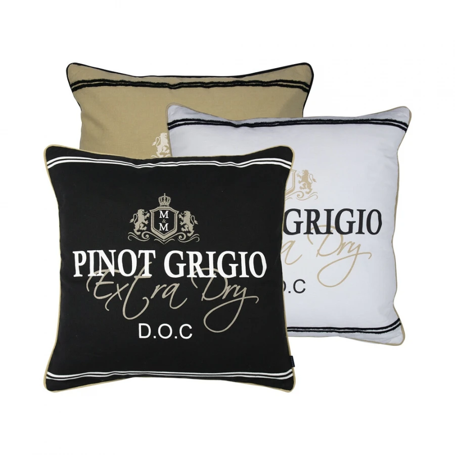2 Coussins Vin Pinot Gris 50x50 ---------(3 Couleurs) – Image 3