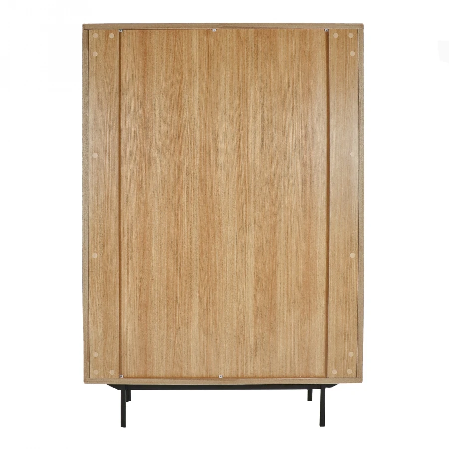 Armoire 4 Portes 2 Tiroirs Naturel Atlanta Pomax – Image 2