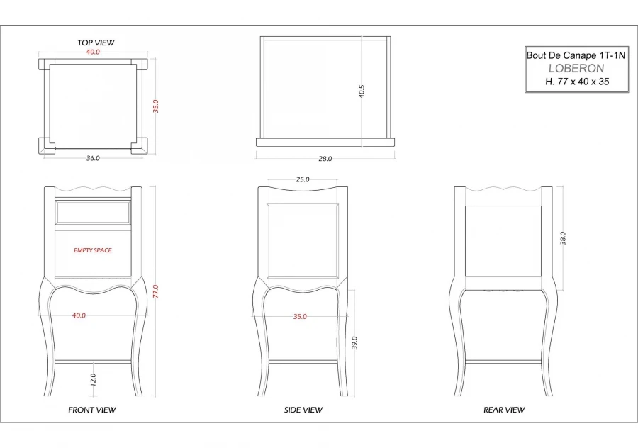 Bout De Canapé 1 Tiroir Loberon Blanc – Image 7
