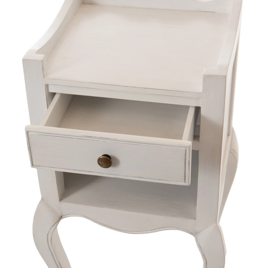 Bout De Canapé 1 Tiroir Loberon Blanc – Image 6