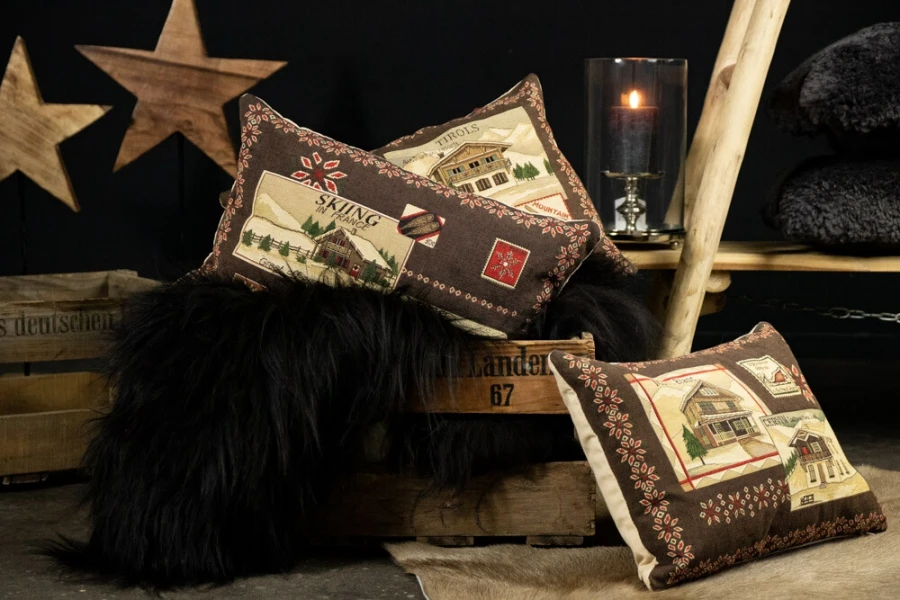 2 Coussins Gobelin Alpes Mont Blanc 30x45 – Image 5