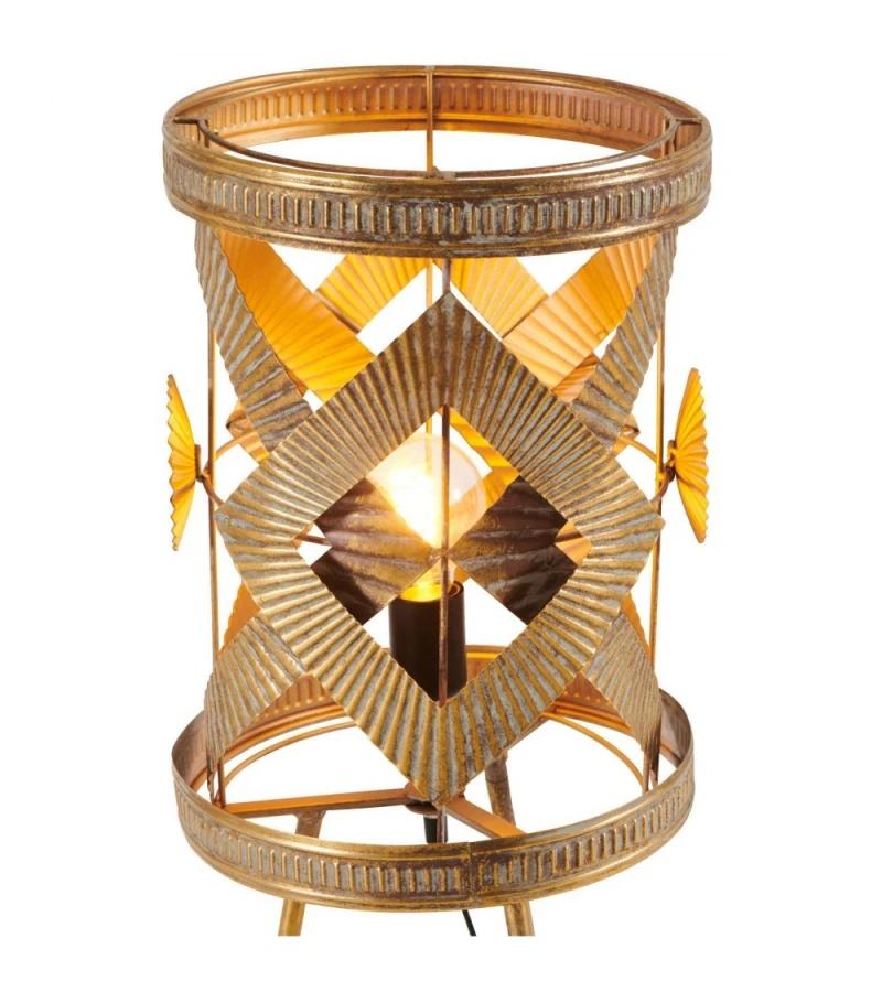 Lampe Sur Pied Métal Doré Qena PM Athezza – Image 2