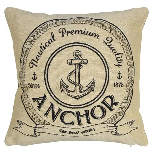 2 Coussins Gobelin Anchor Bleu Double Face – Image 2