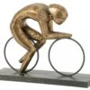 Cycliste Sur Socle Or
