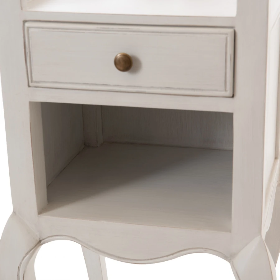 Bout De Canapé 1 Tiroir Loberon Blanc – Image 3