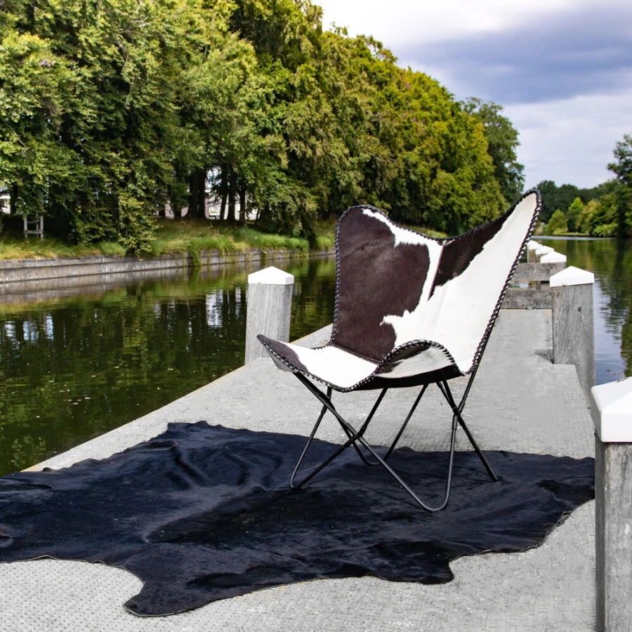 Tapis Vache Couleur Noir 250cm – Image 3