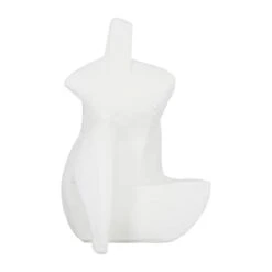 Statuette Nymphe Blanc Assis