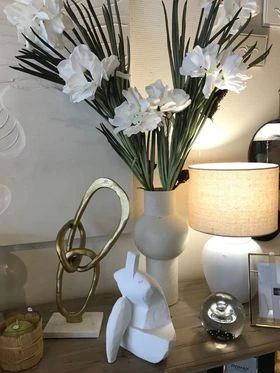 Vase Manacor Blanc Faïence – Image 3